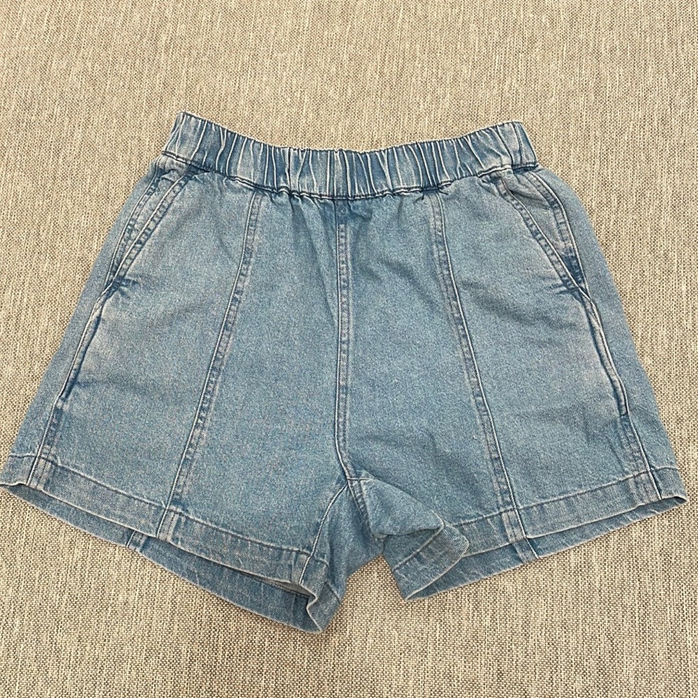 Madewell XS Denim Easy Pull-On Shorts in Rathmore Wash